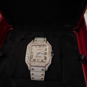 Cartier santos rose and white